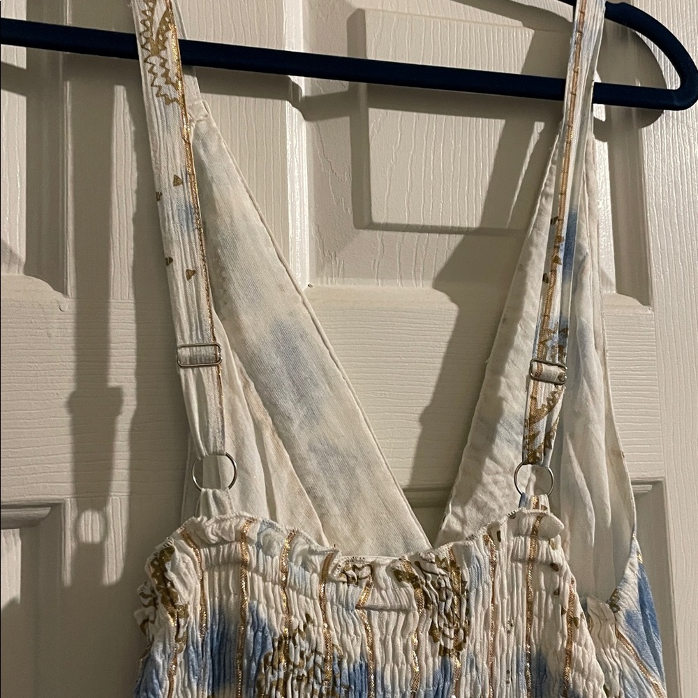 Tie-Dye Blue and White Maxi Dress - Picture 6 of 11